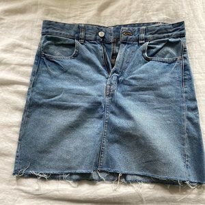 HM Short Denim Skirt - Raw Hem